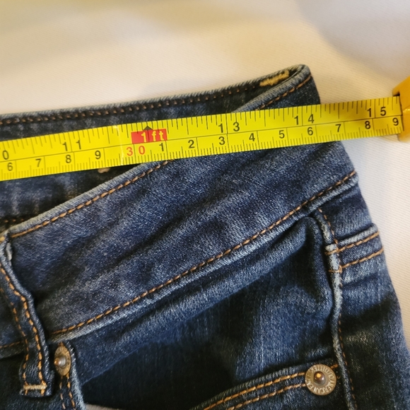 AEO dark blue skinny super stretch jeans sz6 like new - Picture 6 of 11